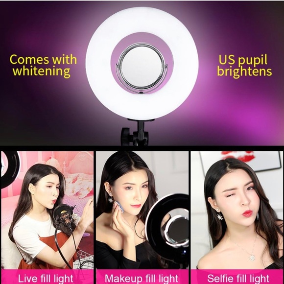 8-inch LED Selfie Ring Light for Phone Video Shooting Makeup YouTube Portrait - Picture 8 of 8